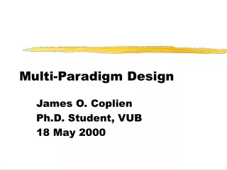 Multi-Paradigm Design