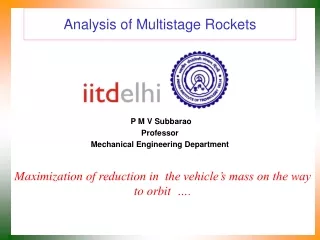 Analysis of Multistage Rockets