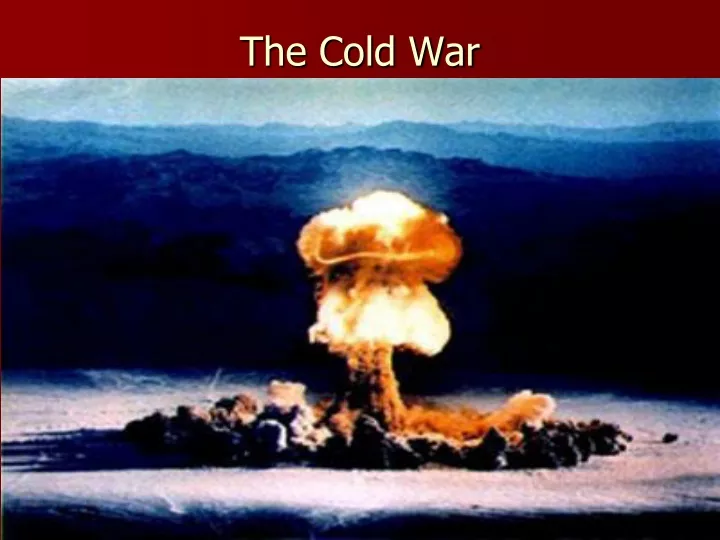 the cold war define for your notes 267
