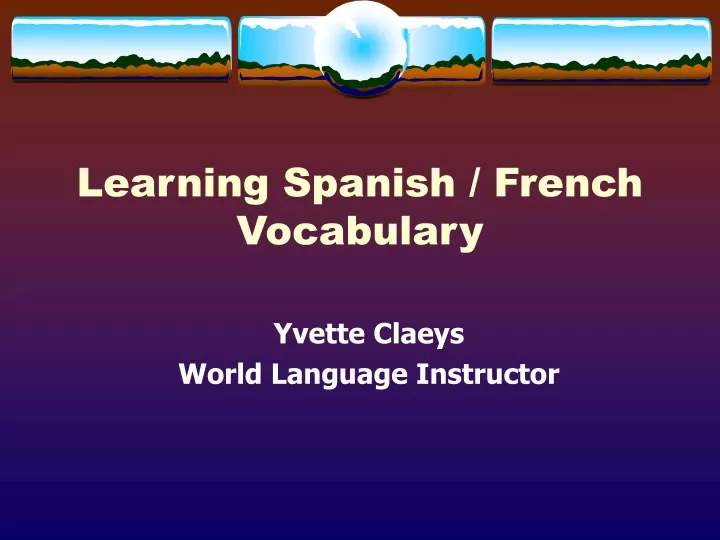 learning spanish french vocabulary