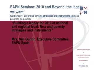 EAPN SPAIN: Who are we?