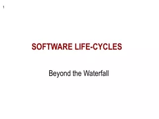 SOFTWARE LIFE-CYCLES