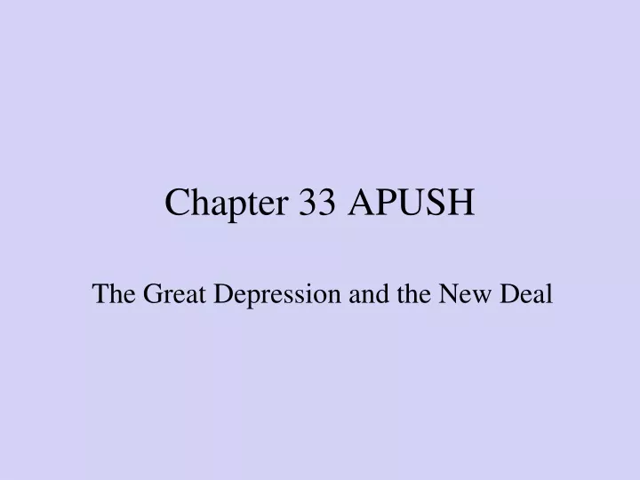 chapter 33 apush