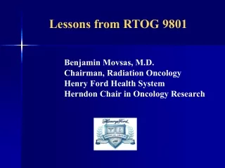 Lessons from RTOG 9801