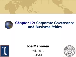 Chapter 12:  Corporate Governance and Business Ethics