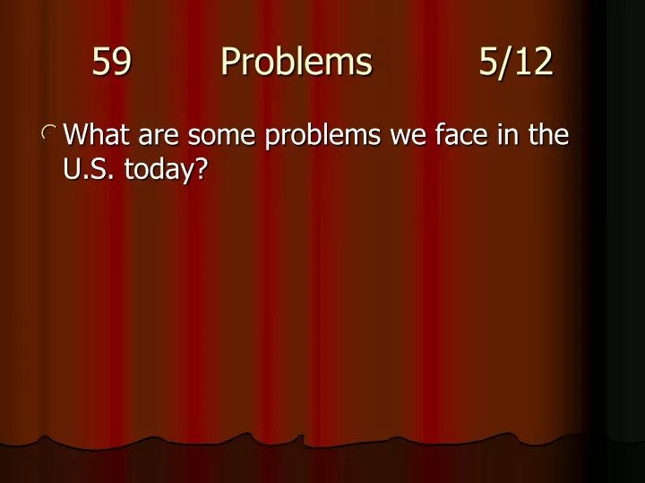 59 problems 5 12