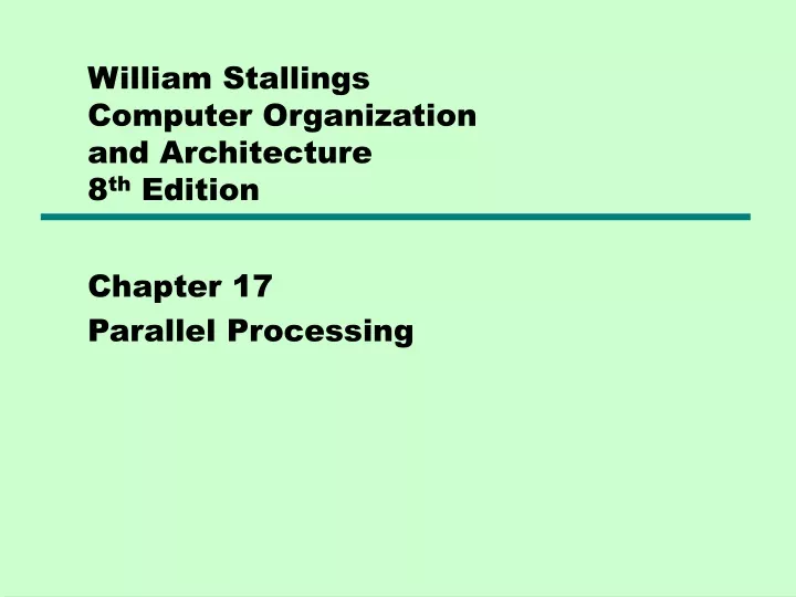 william stallings computer organization and architecture 8 th edition