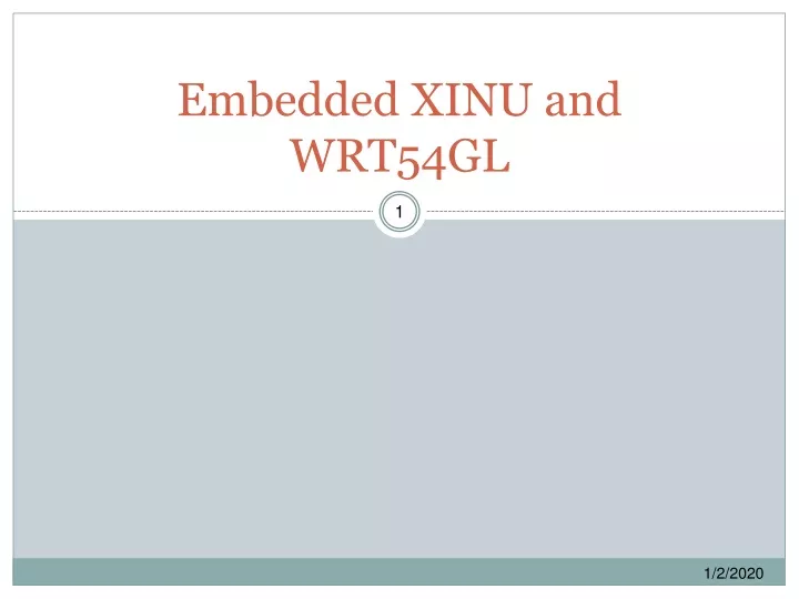 embedded xinu and wrt54gl