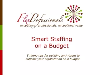 Smart Staffing  on a Budget
