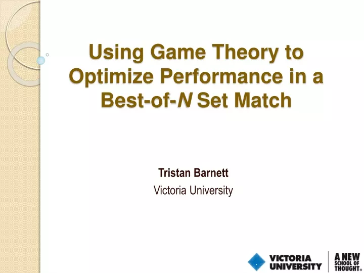 using game theory to optimize performance in a best of n set match