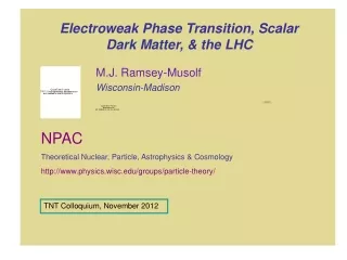 Electroweak Phase Transition, Scalar Dark Matter, &amp; the LHC