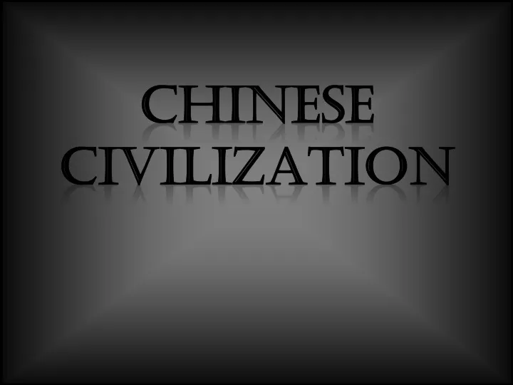 chinese civilization