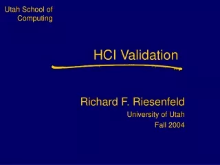 HCI Validation