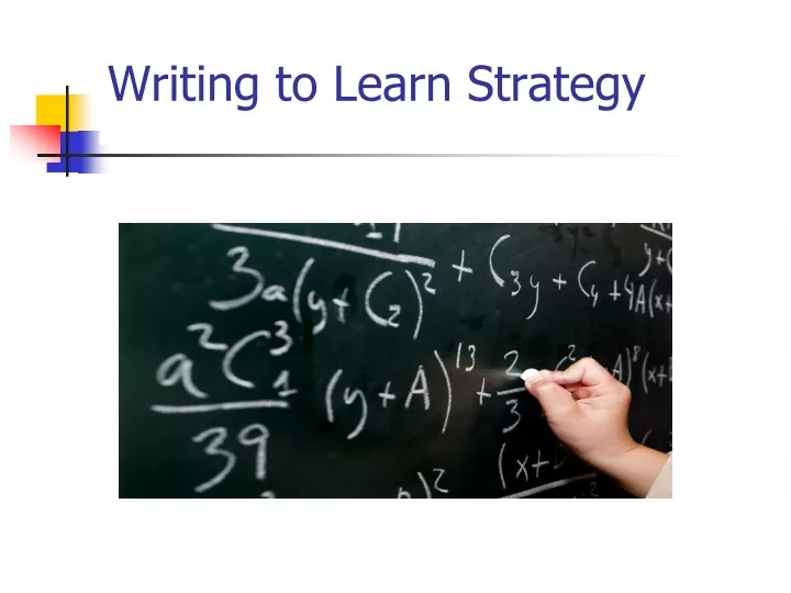 writing to learn strategy