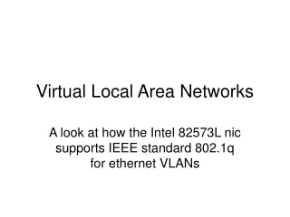 Virtual Local Area Networks