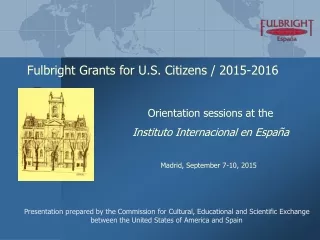 Fulbright Grants for U.S. Citizens / 2015-2016