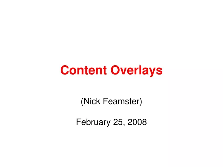 content overlays