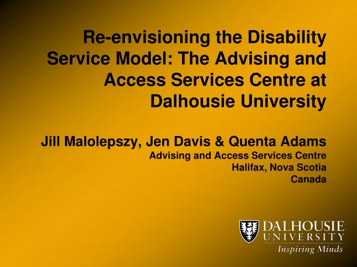 re envisioning the disability service model