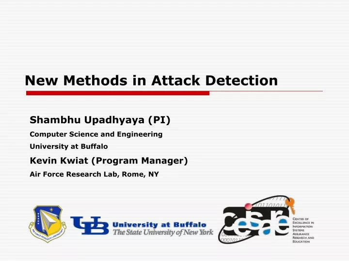 new methods in attack detection