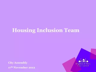 Housing Inclusion Team