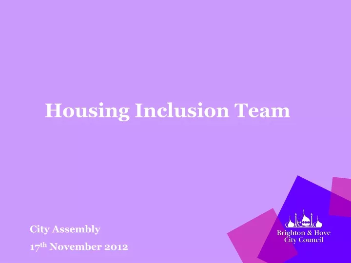 housing inclusion team