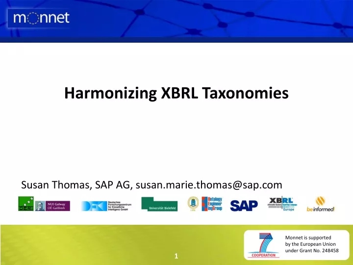 harmonizing xbrl taxonomies