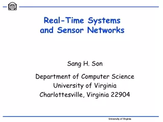 Real-Time Systems  and Sensor Networks