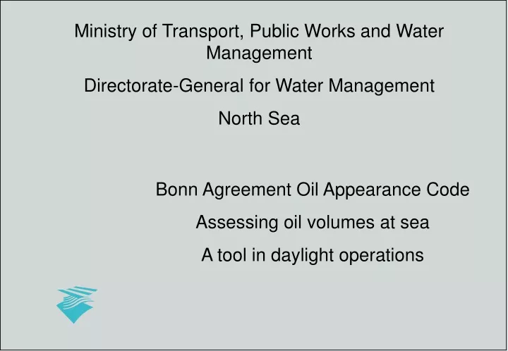 ministry of transport public works and water