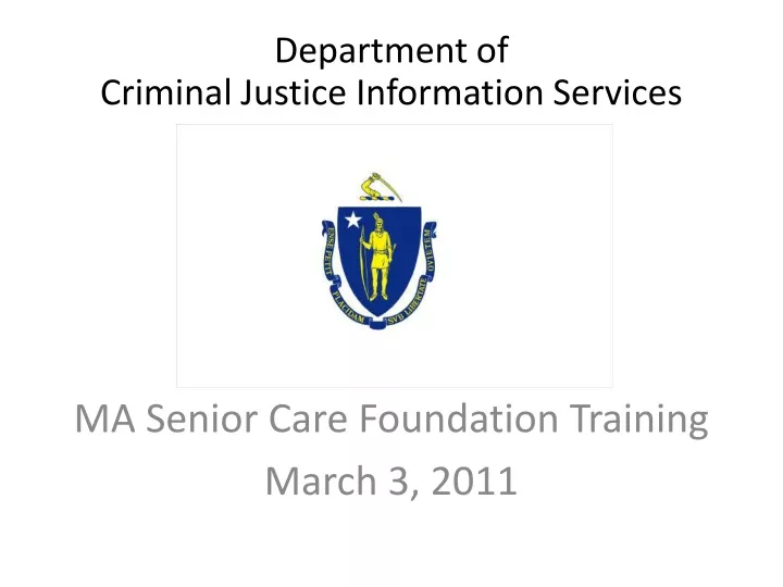 department of criminal justice information