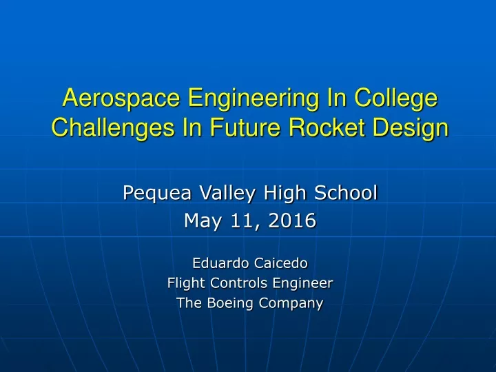 aerospace engineering in college challenges in future rocket design