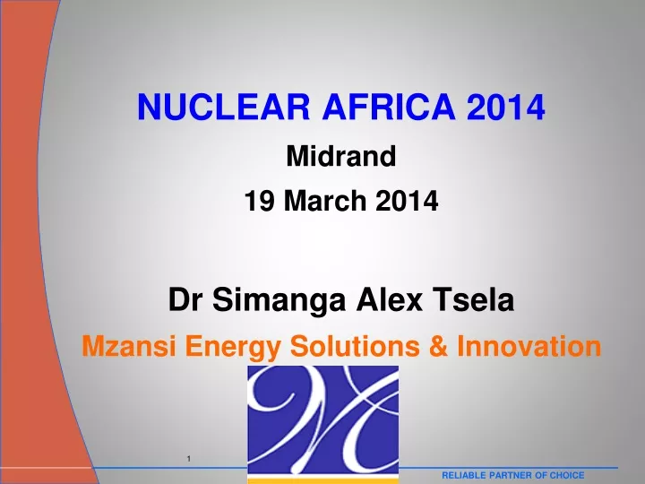 nuclear africa 2014 midrand 19 march 2014
