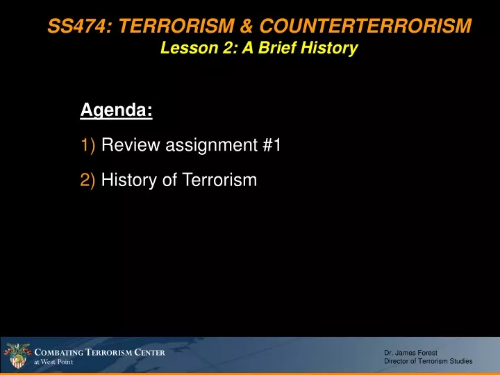 ss474 terrorism counterterrorism lesson 2 a brief
