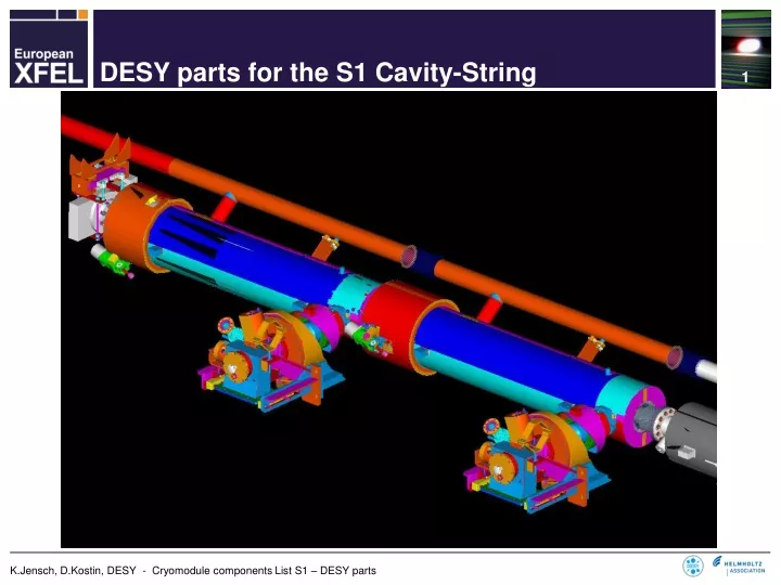 desy parts for the s1 cavity string