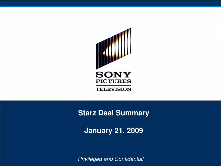 starz deal summary january 21 2009