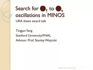 Search for  n m  to  n e  oscillations in MINOS