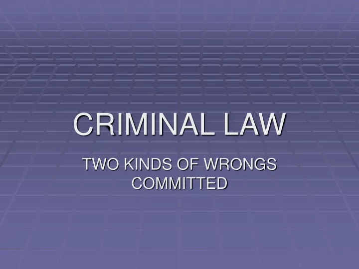 criminal law