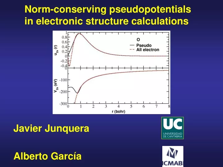 norm conserving pseudopotentials in electronic structure calculations