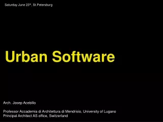 Urban Software