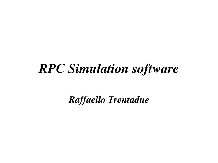 rpc simulation software
