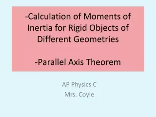 AP Physics C Mrs. Coyle