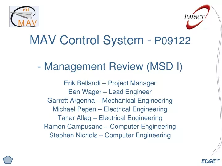 mav control system p09122 management review msd i