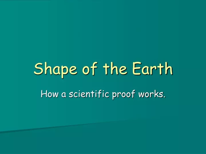 shape of the earth
