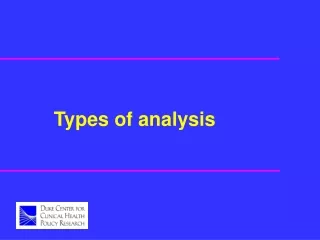 Types of analysis