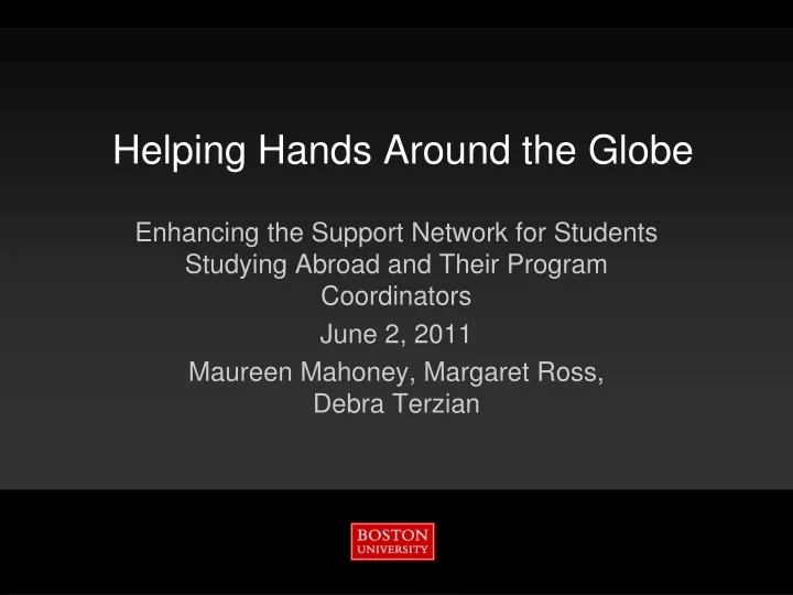 helping hands around the globe