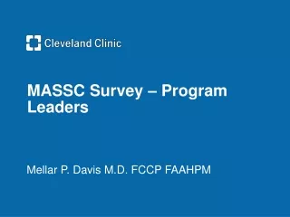 MASSC Survey – Program Leaders