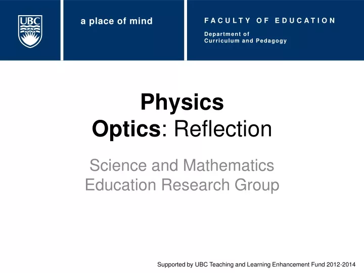 physics optics reflection