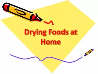 Drying Foods at Home