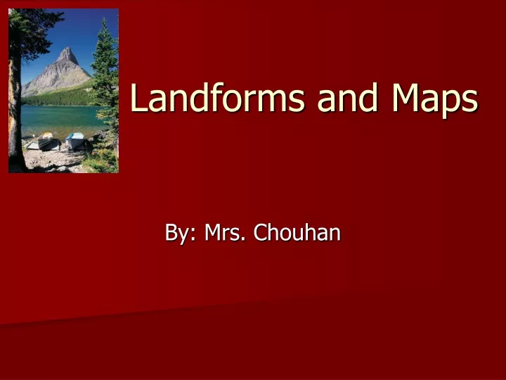 landforms and maps