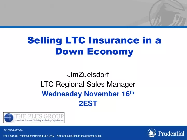 selling ltc insurance in a down economy