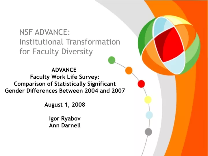 nsf advance institutional transformation